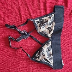 VS PINK Pale-Pink lace triangle bralette